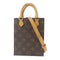 LOUIS VUITTON LV GHW Petit Sac Plat 2 Way Shoulder Handbag M81295 Monogram Brown