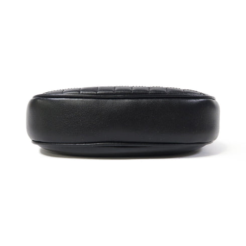 CELINE GHW C Charm Shoulder Bag Calfskin Leather Black