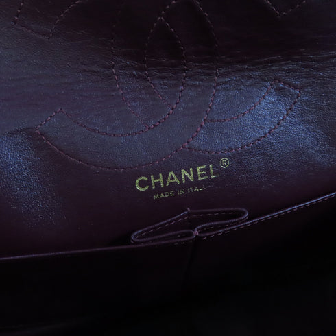 CHANEL Quilted CC GHW 2.55 Medium Shoulder Bag Lambskin Leather A37587 Black