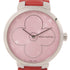 LOUIS VUITTON LV Tambour Quartz Watch QIG08 Leather Pink