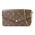 LOUIS VUITTON LV GHW Felicie Pochette Chain Shoulder Bag M61276 Monogram Brown v1