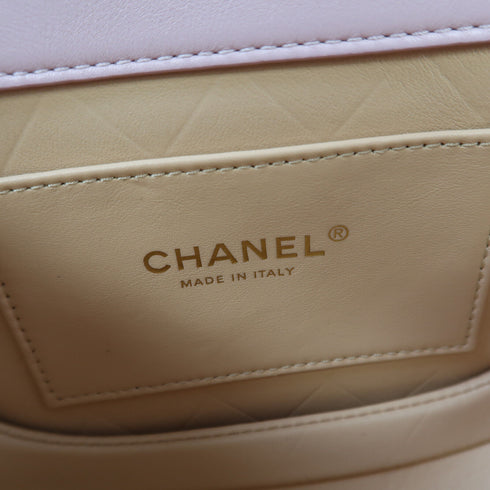 CHANEL Quilted CC GHW Chain Shoulder Bag Calfskin Leather Pink