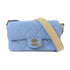 CHANEL Quilted CC GHW Chain Shoulder Bag AS2273 Caviar Leather Blue Beige