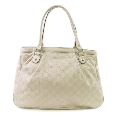 GUCCI GG SHW Sukiy Shoulder Bag Tote bag Calfskin Leather 296835 White