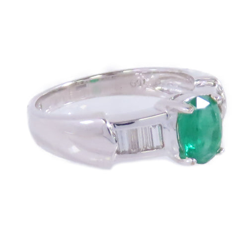 JEWELRY Emerald Ring US#4.75 18K White Gold