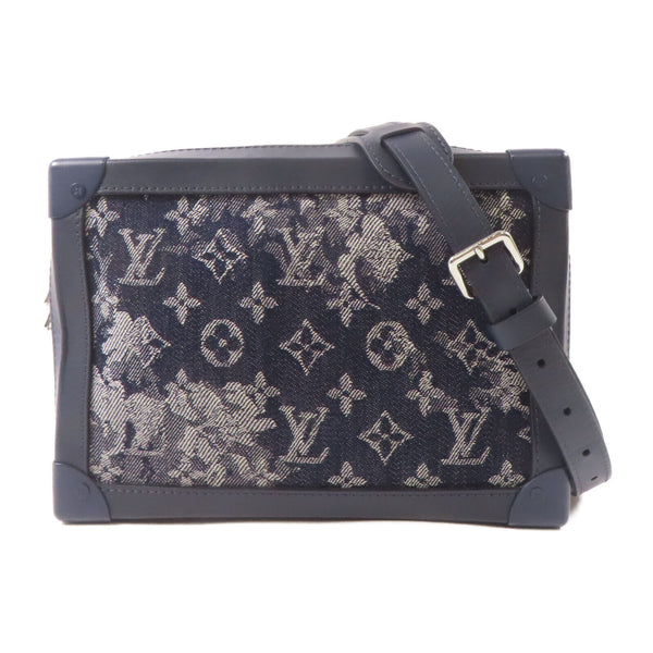 LOUIS VUITTON LV SWH Soft Trunk Shoulder Bag Monogram Tapestry Navy