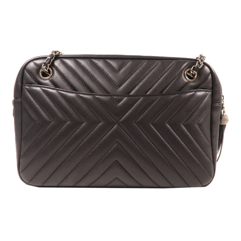 CHANEL CC SHW Chain Shoulder Lambskin Leather Black