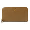 PRADA GHW Zipper Long Round Wallet Calfskin Leather Brown