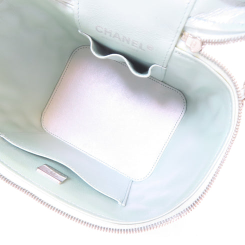 CHANEL Quilted CC SHW Vanity Bag Chain Shoulder Bag Calfskin Leather Pearlescent