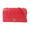 CHANEL CC GHW Chain Shoulder Bag A93083 Calfskin Leather Red