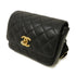 CHANEL Quilted CC GHW Waist Bag 91827 Calfskin Leather Black