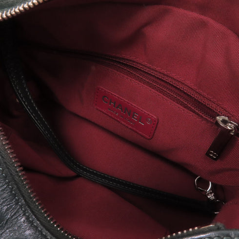 CHANEL Quilted CC Gabrielle Small Chain Shoulder Bag Calfskin Green