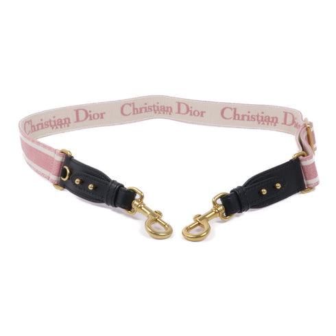 Christian Dior CD GHW Shoulder Strap Canvas Pink White