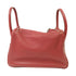 HERMES PHW Lindy 30 2 Way Shoulder Bag Handbag Clemence Leather Red v1