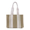 Chloe Medium Woody Tote Bag Handbag Canvas Beige White