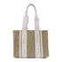 Chloe Medium Woody Tote Bag Handbag Canvas Beige White