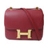 HERMES GHW Constance 24 Shoulder Bag Epsom Leather Rubis Red