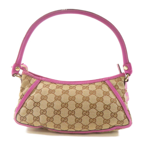 GUCCI GG GHW Abbey Hand Bag 130939 Canvas Brown/Purple