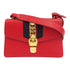 GUCCI GG GHW Sylvie Shoulder Bag 421882 Calfskin Leather Red