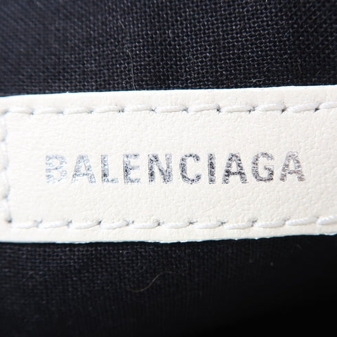 BALENCIAGA SHW Clutch Bag Calfskin Leather White