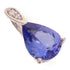 Jewelry 1.5ct Tanzanite 0.02ct Diamond Pendant Top 6.4g PT950 Platinum