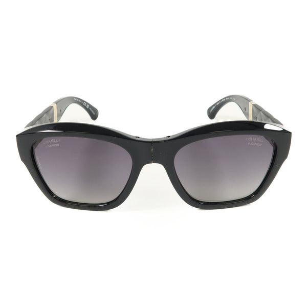 CHANEL CC Sunglasses PVC Black