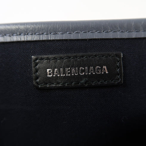 BALENCIAGA SHW Cabas Shoulder Tote Bag XS Canvas Grey/White