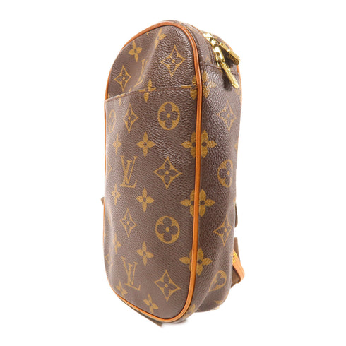 LOUIS VUITTON LV GHW Pochette Gange Waist Bag Shoulder M51870 Monogram Brown v1