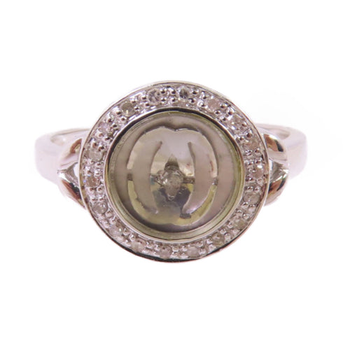 Fine Jewelry Verde Diamond Ring US#6 Ring 18K White Gold
