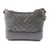 CHANEL CC Gabrielle 2 Way Chain Shoulder Crossbody Bag Calfskin Leather Gray