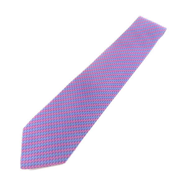HERMES Necktie Tie Silk Purple Blue Pink
