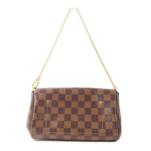 LOUIS VUITTON LV GHW Favorite PM 2Way Shoulder Bag N41276 Damier Ebene Brown