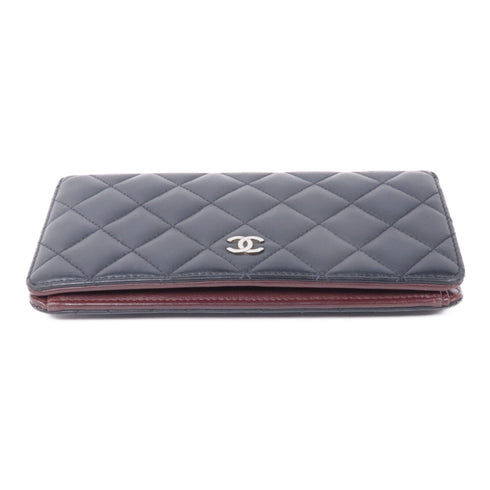 CHANEL CC SHW Long Wallet Lambskin Leather