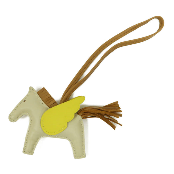 HERMES Rodeo Pegase PM Charm Swift Leather Beige/Yellow