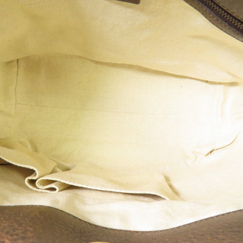GUCCI GG GHW Tote Bag 353125 Canvas/Calfskin Leather Brown