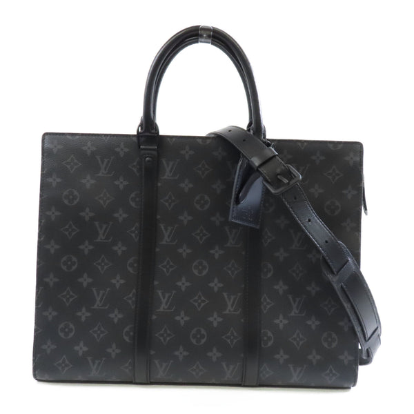 LOUIS VUITTON LV SHW Sac Plat 2way Shoulder Bag M45265 Monogram Eclipse Black