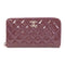 CHANEL CC SHW Long Wallet Patent Leather Purple