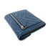 CHANEL Herringbone CC SHW Wallet Calfskin Leather Blue