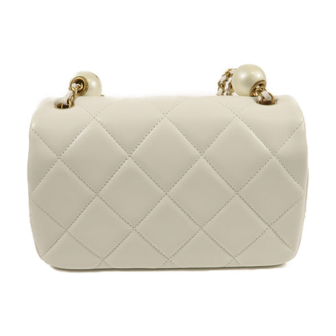 CHANEL CC GHW Mini 20 Chain Shoulder Bag Lambskin Leather