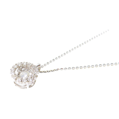 Fine Jewelry 0.11ct/0.18ct Diamond Necklace 18K White Gold