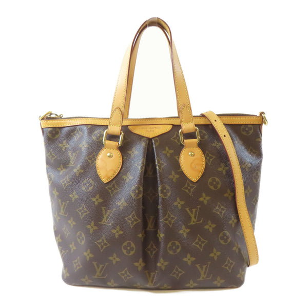 LOUIS VUITTON LV GHW Palermo PM 2 Way Shoulder Bag M40145 Monogram Brown v4