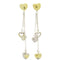TIFFANY&CO Multi Heart Drop Earrings 18K Yellow Gold 925 Sterling Silver