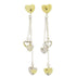 TIFFANY&CO Multi Heart Drop Earrings 18K Yellow Gold 925 Sterling Silver