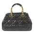CHRISTIAN DIOR CD GHW Lady 95.22 2 Way Bag Calfskin Leather Black