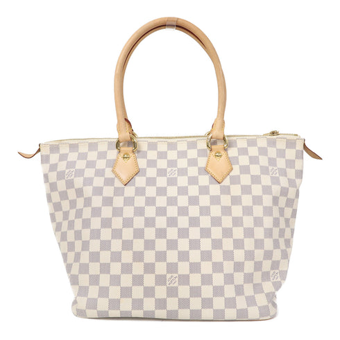 LOUIS VUITTON LV GHW Saleya MM Hand Bag/Tote Bag N51185 Damier Azur White