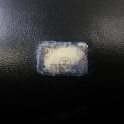 CHANEL CC Vintage Shoulder Bag Lambskin Leather Black