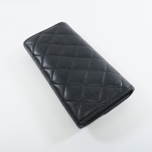 CHANEL CC Wallet Calfskin Leather Black