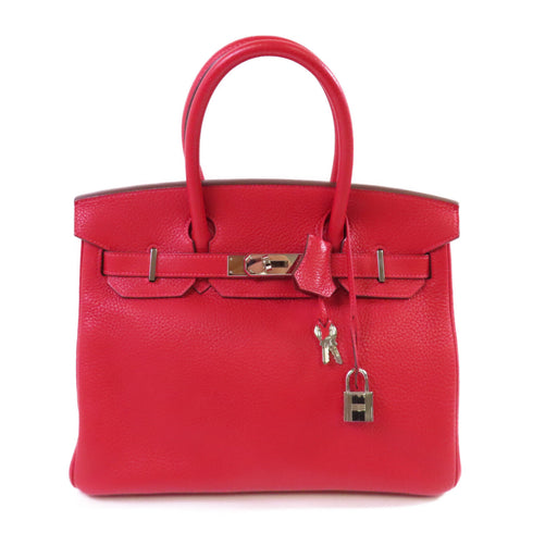 HERMES PHW Handbag Clemence Leather