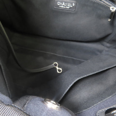 CHANEL CC SHW Deauville Tote Bag Canvas