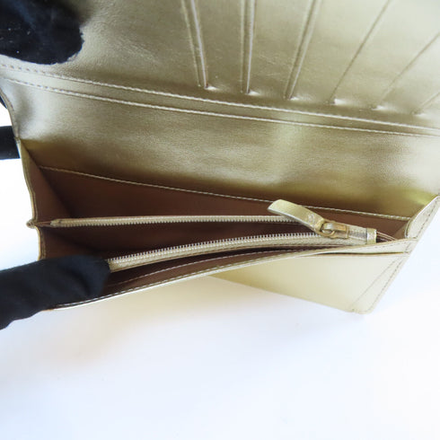 CHANEL CC GHW Long Wallet Calfskin Leather Gold